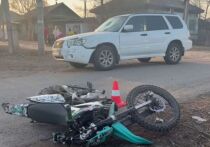 Вчера в Красноярске произошла авария с участием 12-летнего мальчика на мотоцикле