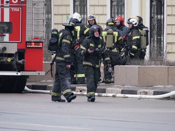 Из горевшего дома в Туле спасатели эвакуировали трех детей и 12 взрослых