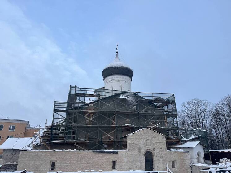 Реставрация церкви Никола со Усохи продолжается в Пскове