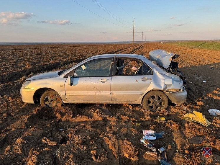 На трассе в Волгоградской области иномарка вылетела в кювет, пострадал водитель