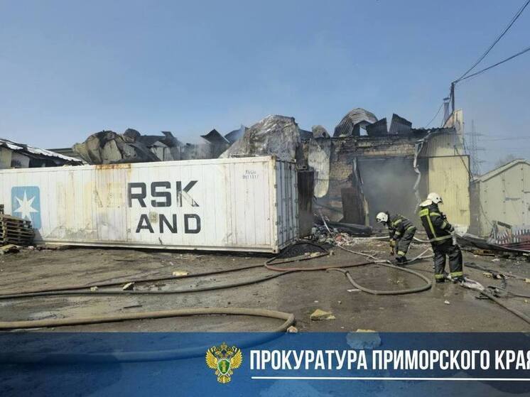 В причинах крупного пожара в Лесозаводске разберется прокуратура