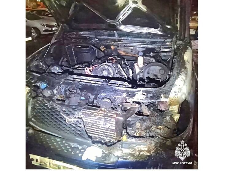 В Смоленске на Киевском шоссе сгорел автомобиль