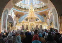 Люди святят пушистые веточки