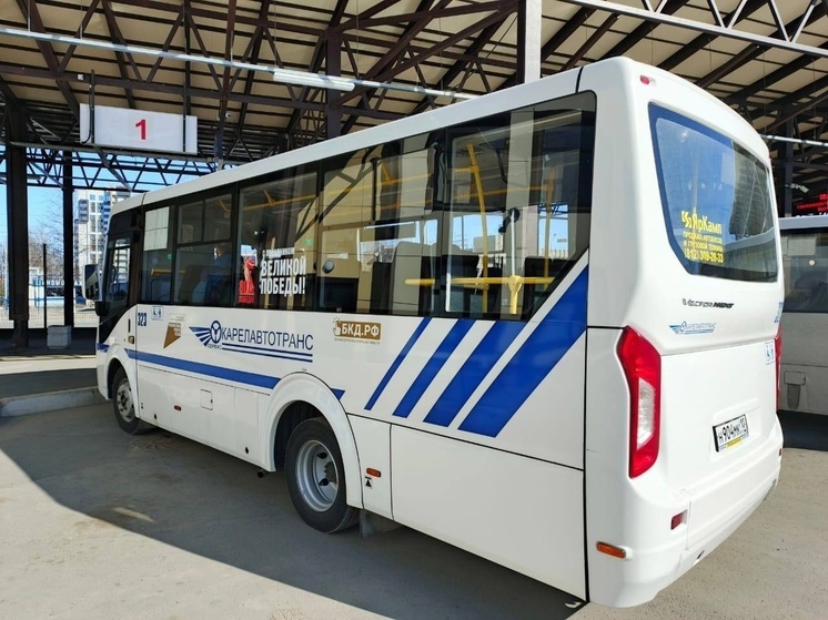 Автовокзал Петрозаводска украсили к 80-летию Победы в Великой Отечественной войне