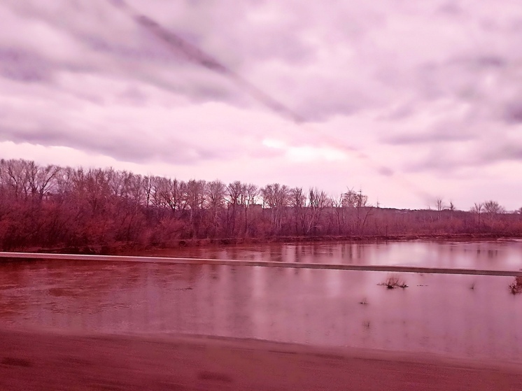 Река Сакмара под Оренбургом продолжает расти