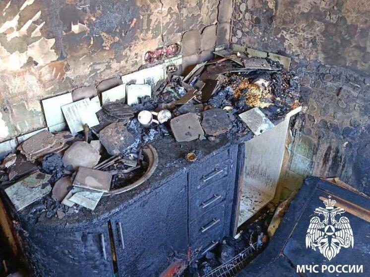 Девять человек тушили пожар в квартире в Шиловском районе
