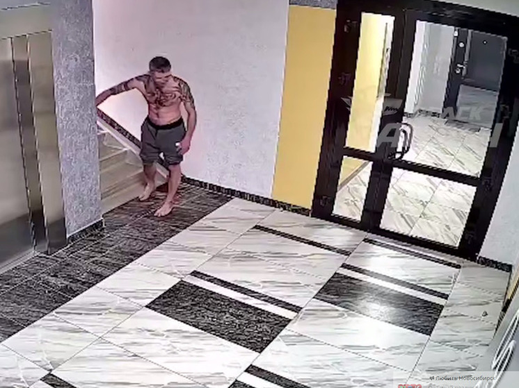 Полуголый новосибирец в неадекватном состоянии устроил погром в подъезде и драку с жильцами