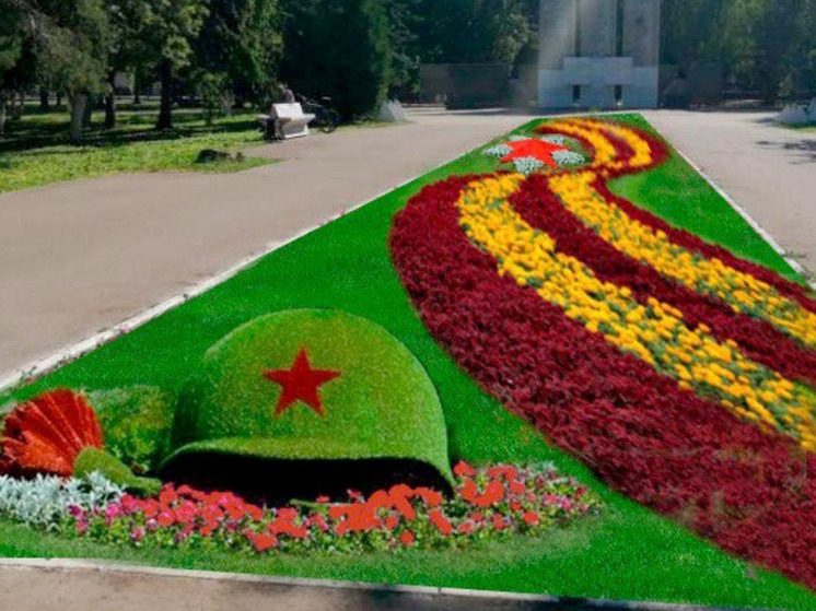 Тематическая клумба украсит Кировский сквер в Вологде в преддверии Дня Победы