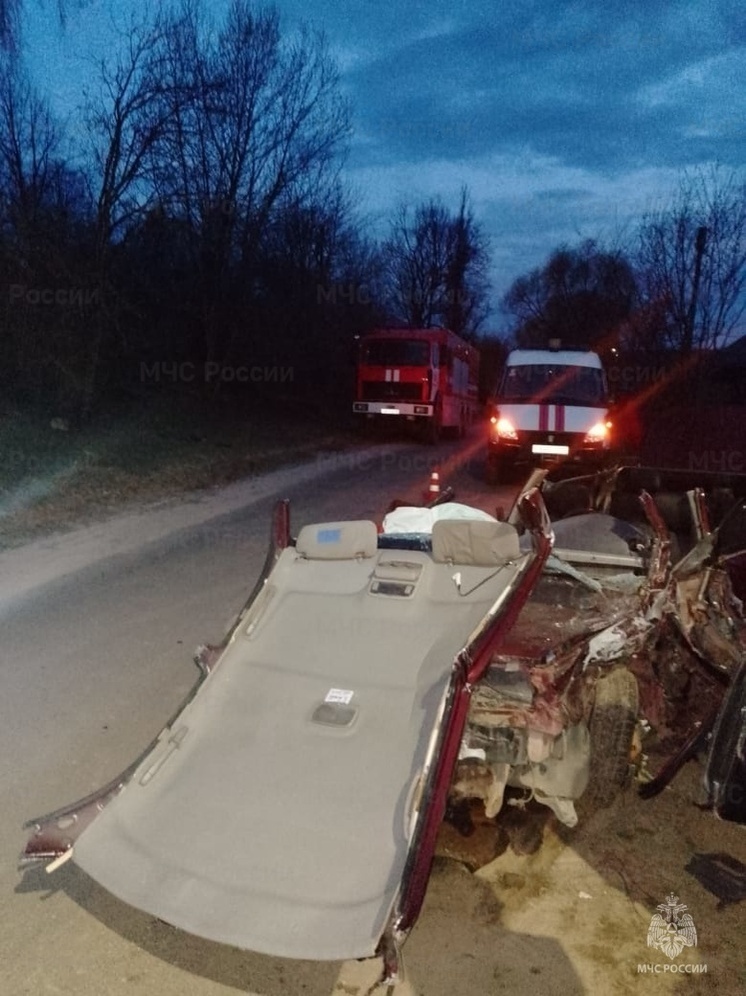 Иномарке снесло крышу на трассе в Жуковском районе