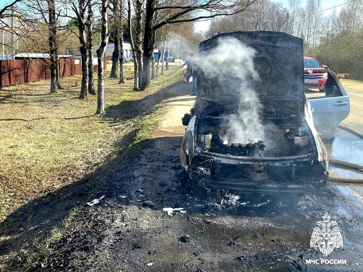 В Сафонове на ходу загорелась легковушка