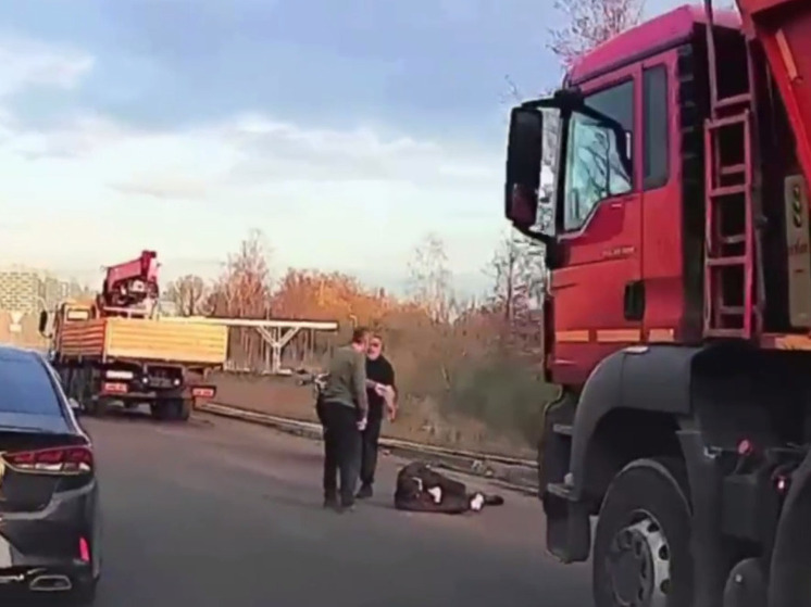 Самосвал сбил мотоциклиста в Люберцах