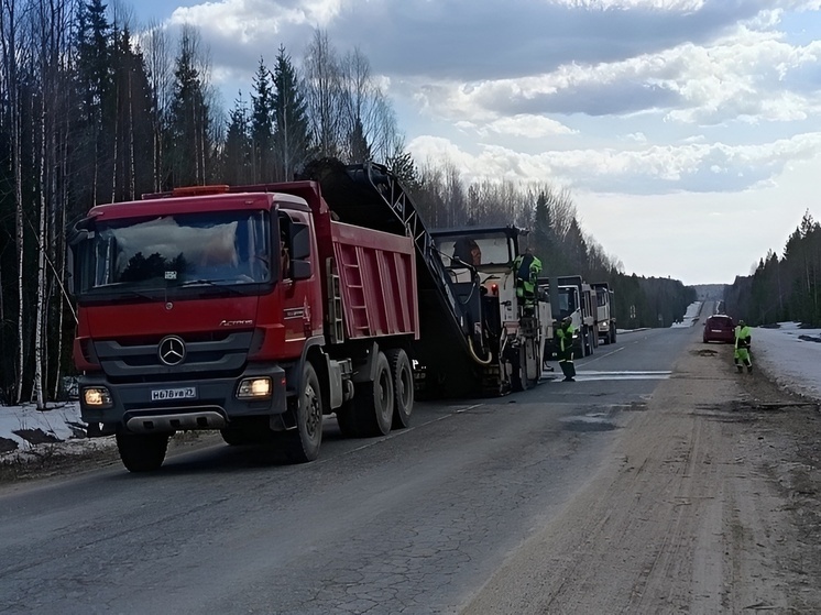 На трассе Коноша – Няндома подрядчик приступил к фрезерованию покрытия