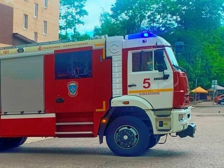 Под Смоленском огонь уничтожил двухэтажный дом