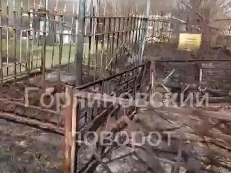 Под Рязанью кладбище сгорело из-за пала сухой травы