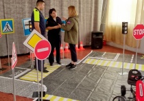 Ученики школы №1 в городе Геническе Херсонской области получили автогородок, благодаря которому проверили свои знания правил дорожного движения для пешеходов