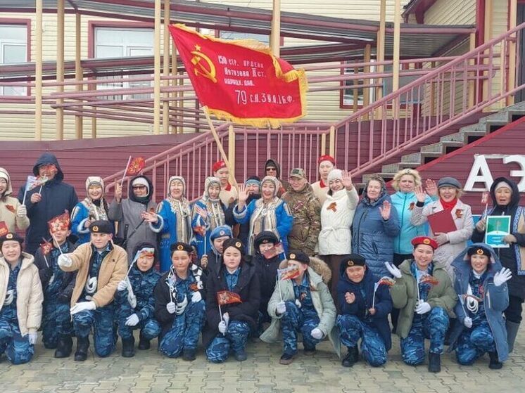 Эстафета «Знамя Победы» в Жиганске: автопробег в честь героев