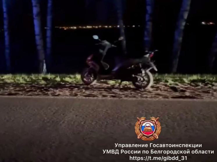 В Белгородской области 20-летний парень пострадал при падении с мотоцикла