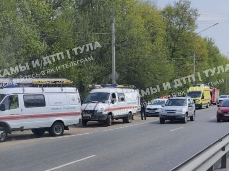 В Туле у городского кладбища слетела в кювет легковушка