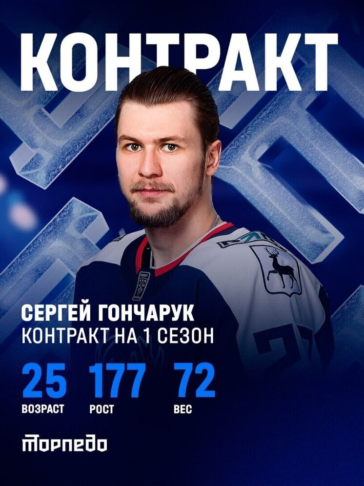 Сергей Гончарук 7-й сезон подряд проведет в Нижнем Новгороде