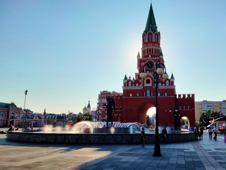 В Йошкар-Оле включился первый фонтан