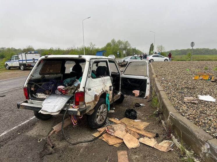 На трассе в Белореченском районе из-за аварии погиб водитель отечественного автомобиля