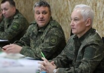 Министр обороны России Андрей Белоусов в момент поднятия флага РФ в населенном пункте Горналь в Курской области находился на командном пункте группировки войск "Курск"