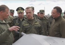 Зампред Совбеза РФ Дмитрий Медведев сообщил на своей странице в сети "ВКонтакте", что совершил рабочую поездку в Астраханскую область на полигон Капустин Яр, где наблюдал за пусками новых реактивных снарядов повышенной помехозащищенности