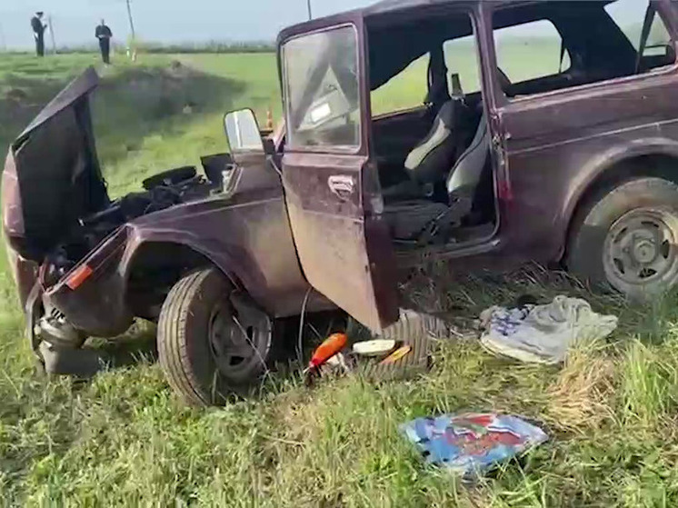 В Волгоградской области скончался водитель перевернувшейся «Нивы»