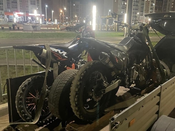 В пригороде Йошкар-Олы полиция задержала троих юных мотогонщиков