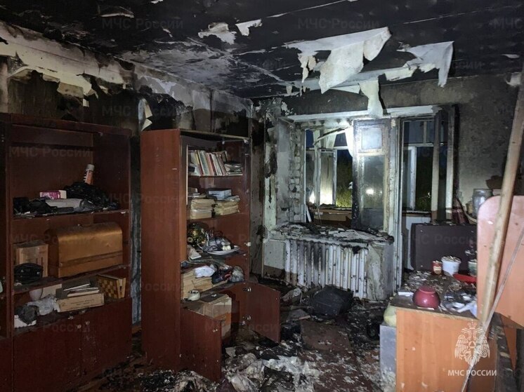 В Канаше загорелась квартира из-за непотушенной сигареты