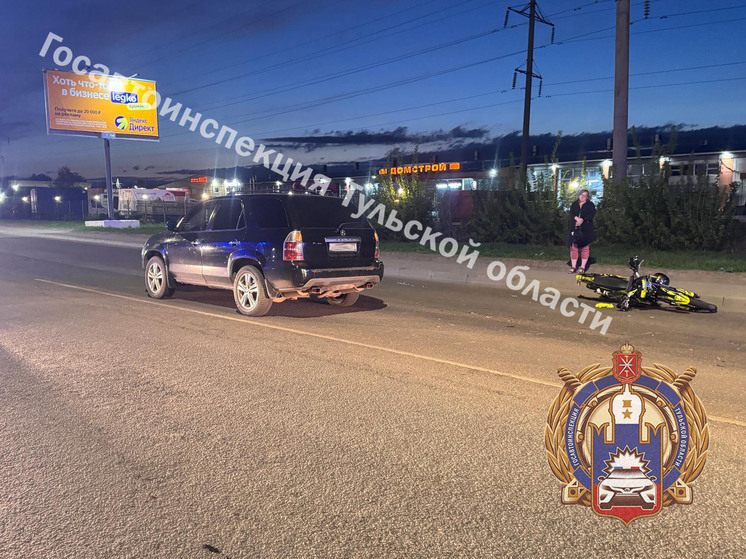 Водитель мотоцикла в Туле «подрезал» автоледи на Acura и попал в больницу