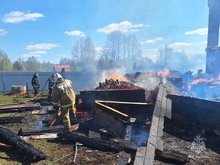 В Боровском районе во время пожара погиб человек