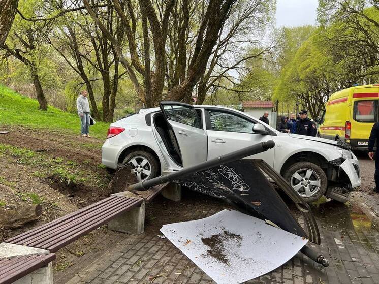 Водитель скатившего в Финский парк в Пскове автомобиля был трезвым