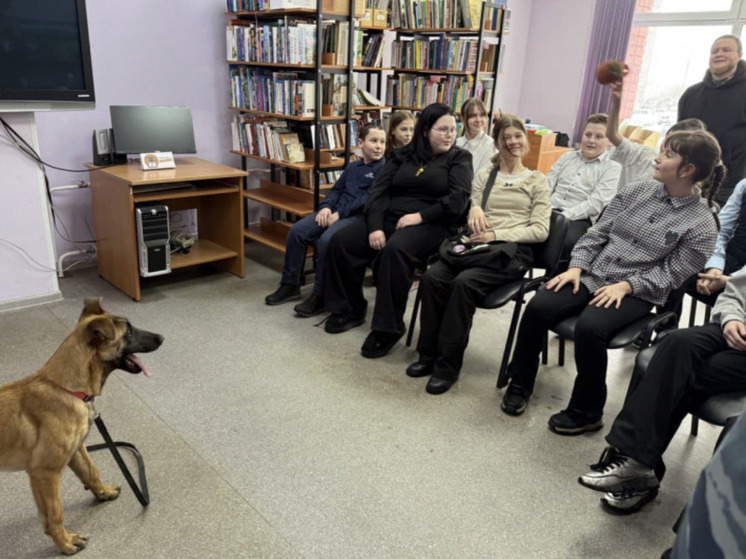 Мурманских школьников познакомили с четвероногими защитниками города