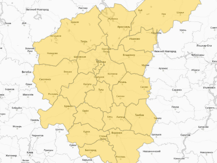 В Липецкой области объявили «оранжевый» уровень погодной опасности