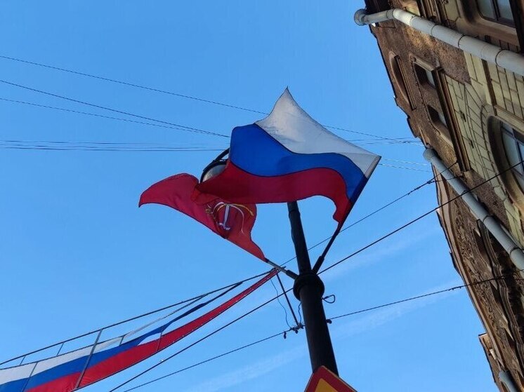 В Петербурге со здания библиотеки украли флаг Российской Федерации