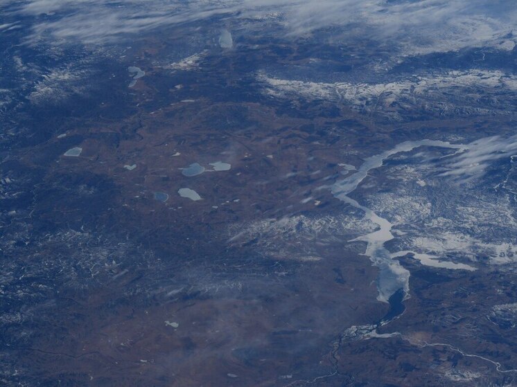 Космонавт Песков показал Хакасию и Красноярск из космоса