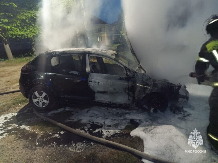 На Тельмана в Брянске потушили вспыхнувший автомобиль