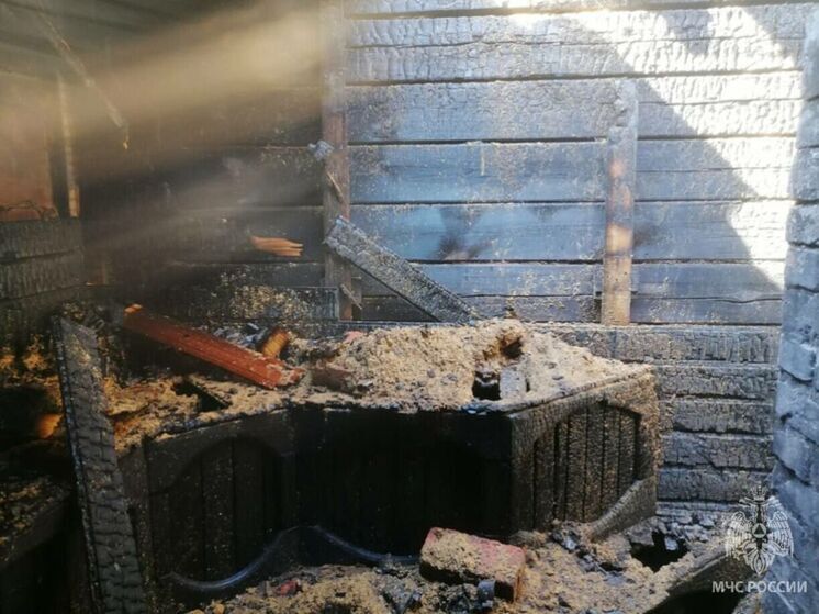 На пожаре в Осе пострадало двое мужчин