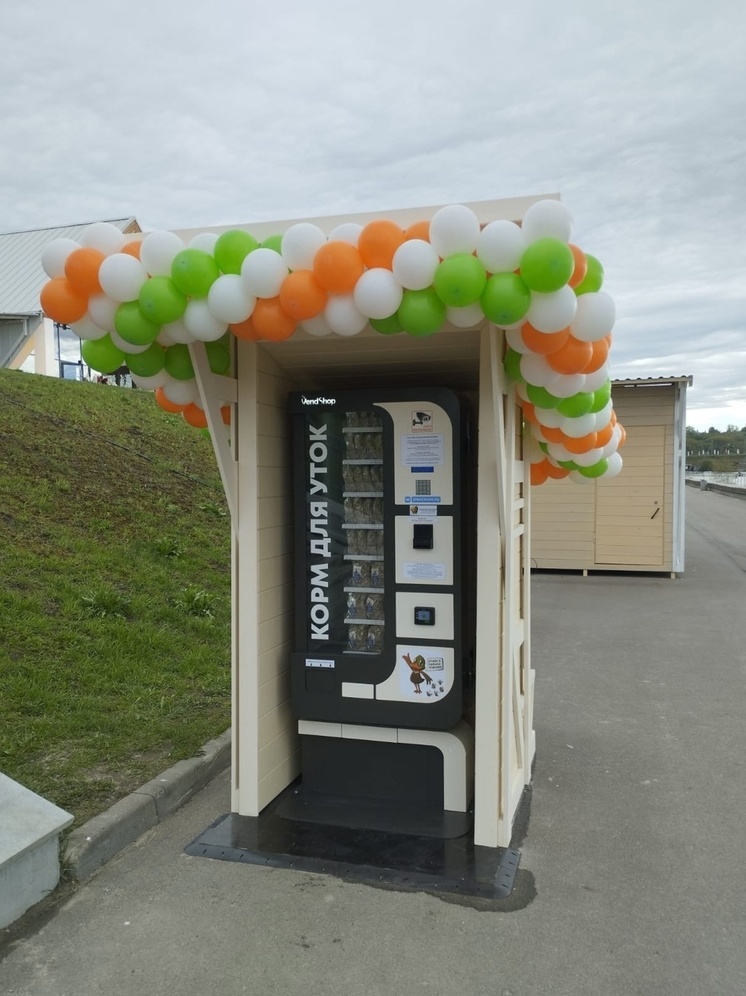 В Калуге появился первый автомат с кормом для уток