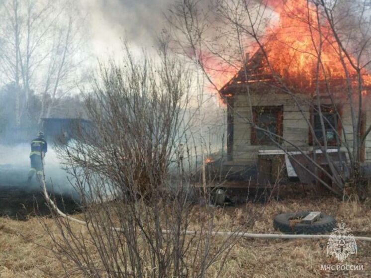 В Братске сгорел садовый дом