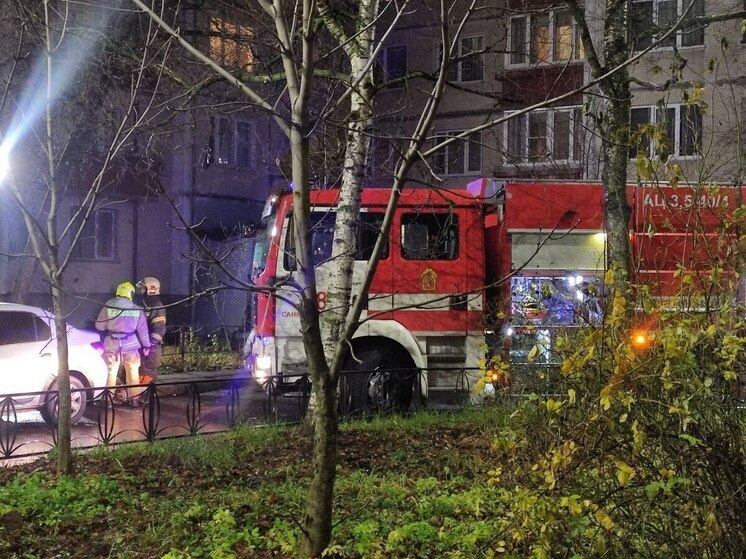 На проспекте Ветеранов во время пожара госпитализировали троих петербуржцев