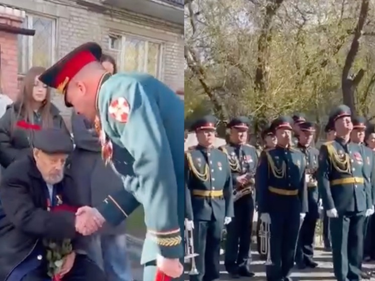 Для 100-летнего ветерана в НСО сделали личный Парад Победы