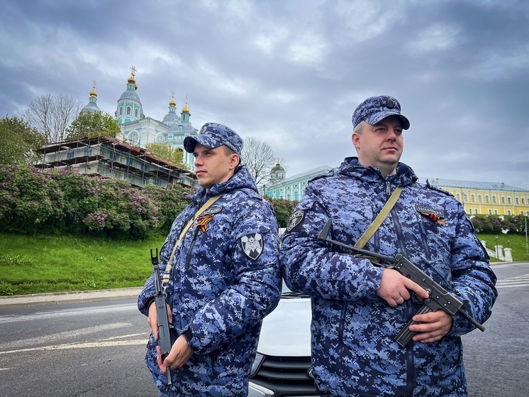 Смоленские росгвардейцы приняли участие  в акции «Георгиевская лента»
