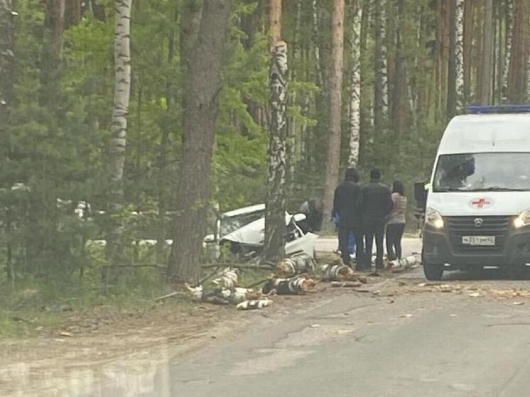 Серьёзная авария в Касимове: легковой автомобиль врезался в дерево