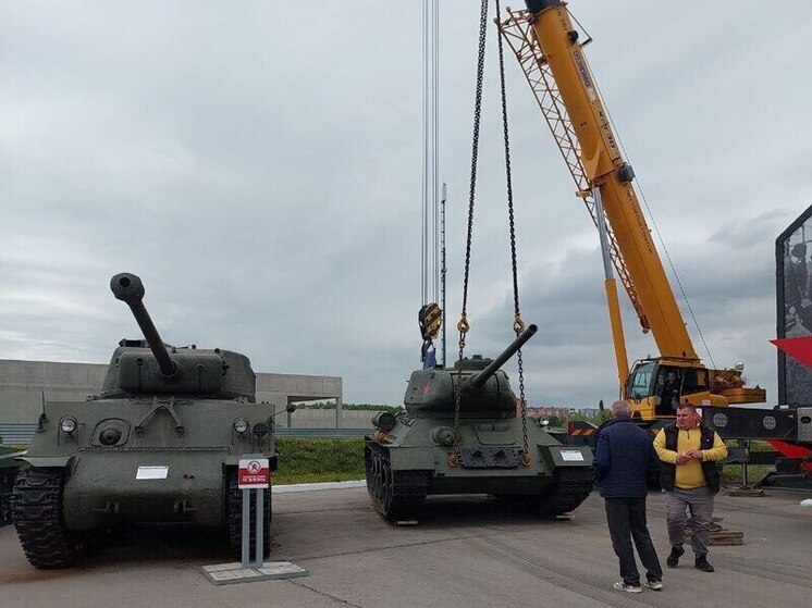 Знаковый танк Т-34 вновь занял своё место в тульском парке «Патриот»