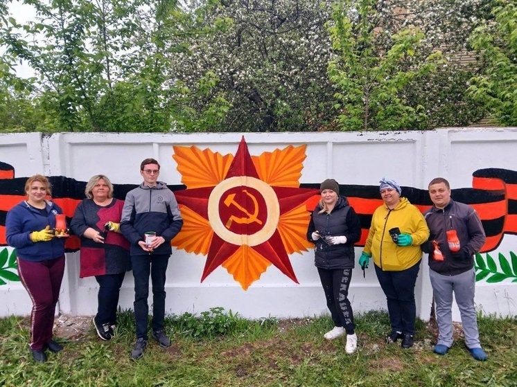 Патриотическую граффити-композицию создали в Липецкой области
