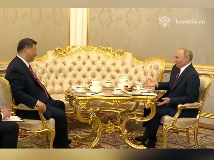 Путина и Си накормили сухофруктам, ягодами и пирожками