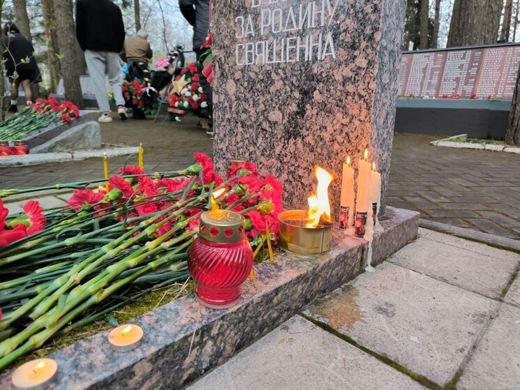 Сотни свечей зажглись в деревне Устье в память о погибших на войне