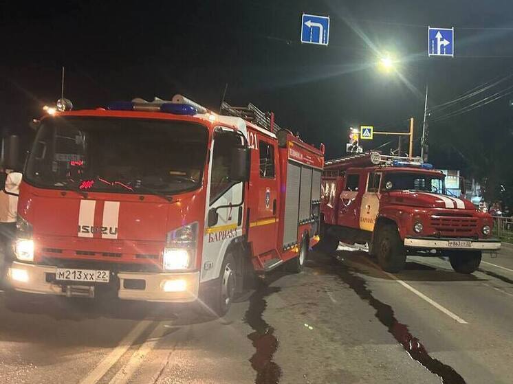 В Змеиногорске загорелся автомобиль